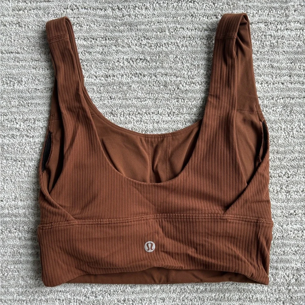 Lululemon Brown Ribbed Sports Bra - Picture 3 of 3